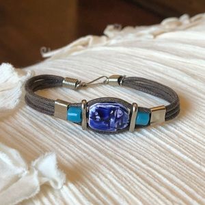 Blue stone unique bracelet